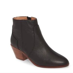 Madewell The Western ankle boots in black leather size 7.5